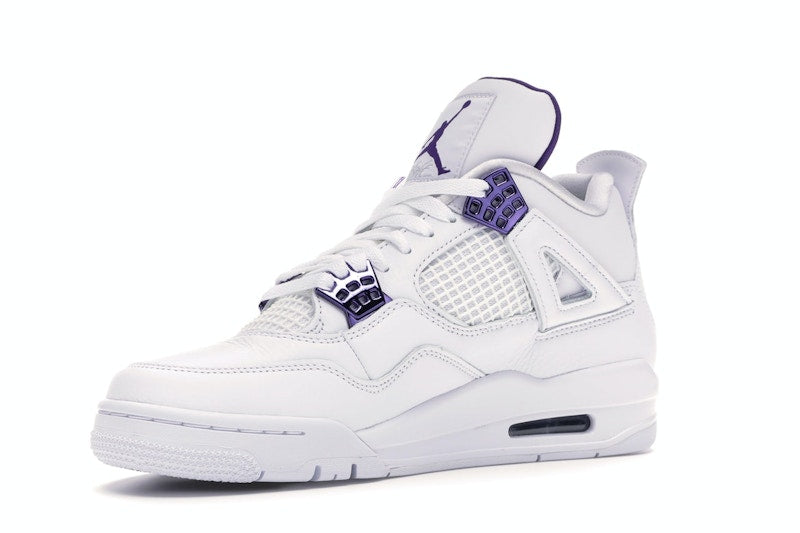 Air Jordan 4 Retro White Court Purple - White/Metallic Silver-Court Purple - CT8527-115 - 14