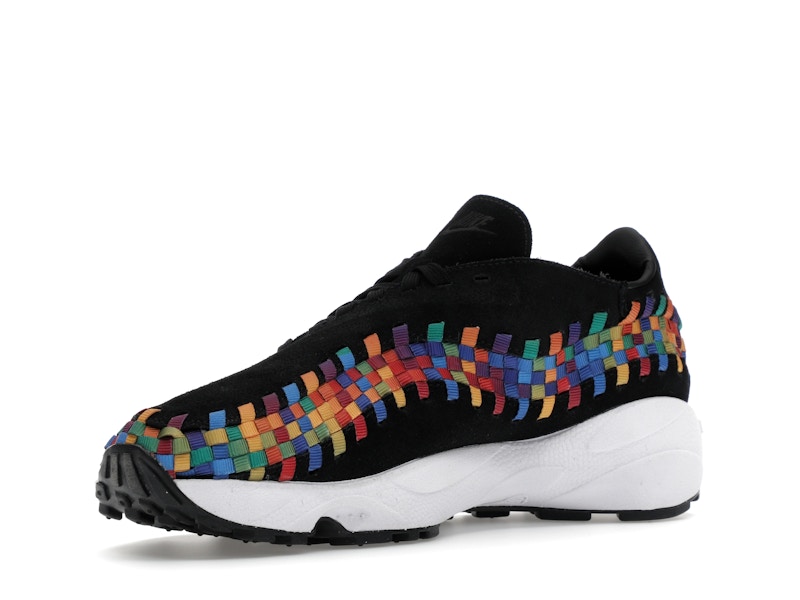 Nike Air Footscape Woven Black Rainbow (Women's) - Black/White/Black - FB1959-002 - 14