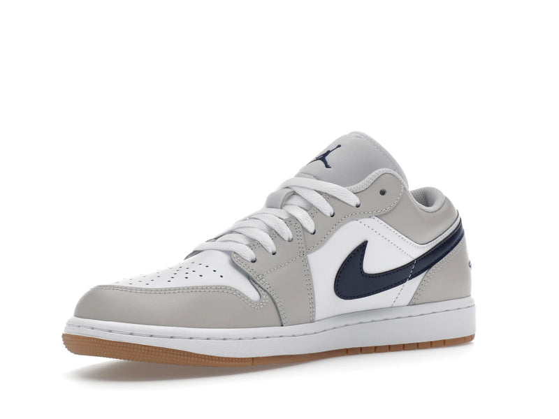Air Jordan 1 Low Midnight Navy Neutral Grey - White/Neutral Grey/Gum Medium Brown/Midnight Navy - 553558-146 - 14