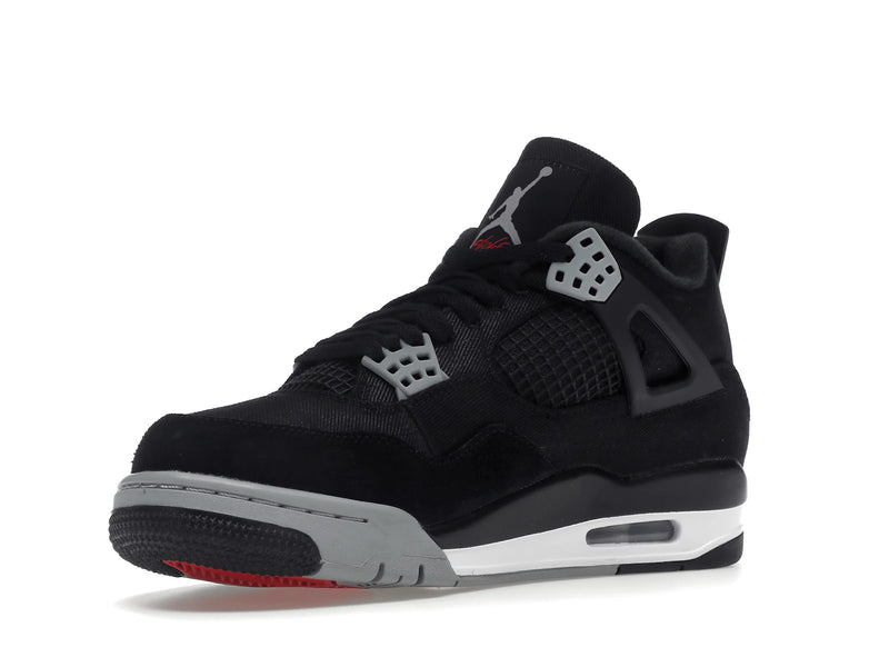 Air Jordan 4 Retro SE Black Canvas - Black/Light Steel Grey/White/Fire Red - DH7138-006 - 14