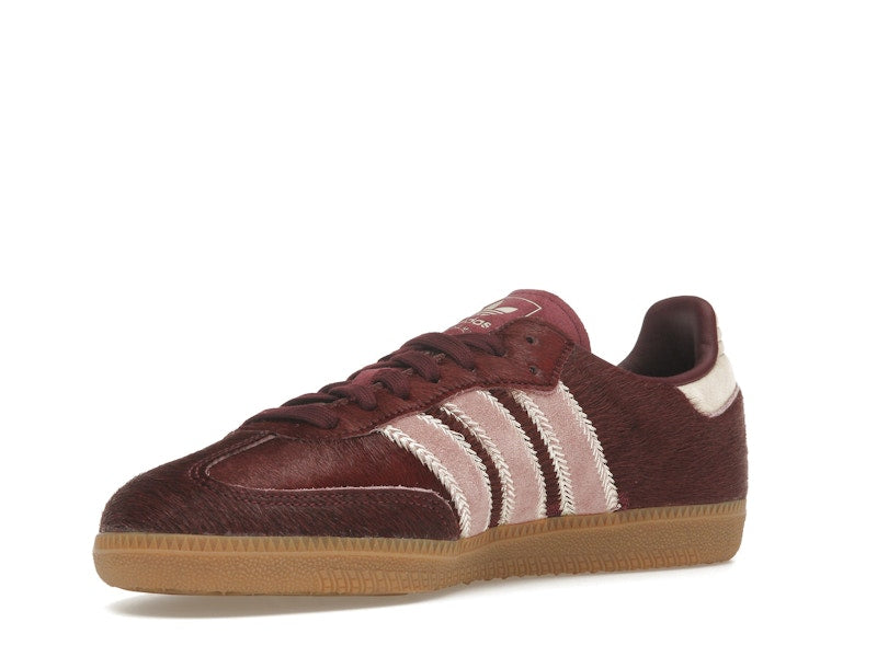 adidas Samba OG Maroon Sand Strata Pony (Women's) - Sand Strata/Maroon/Warm Clay - JP5330 - 14