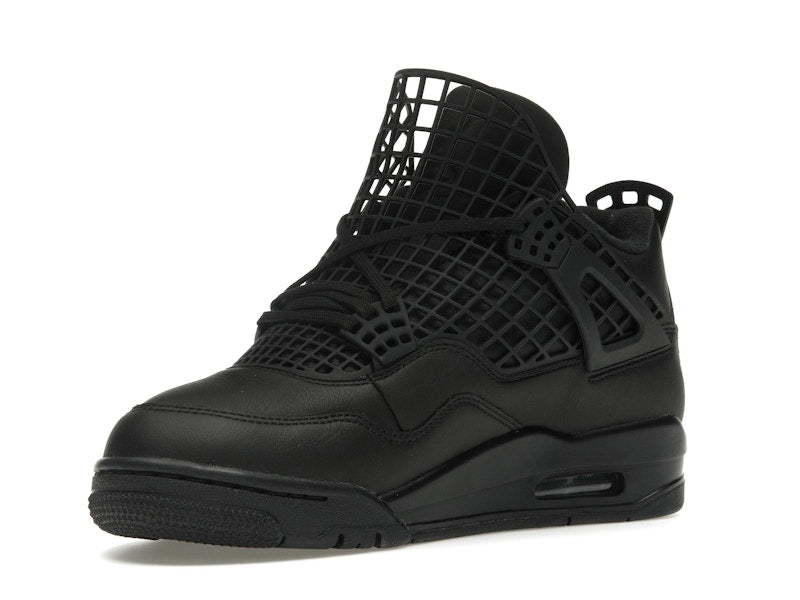 Air Jordan 4 Retro Net Black - Black/Black-Metallic Silver - FN7251-001 - 14