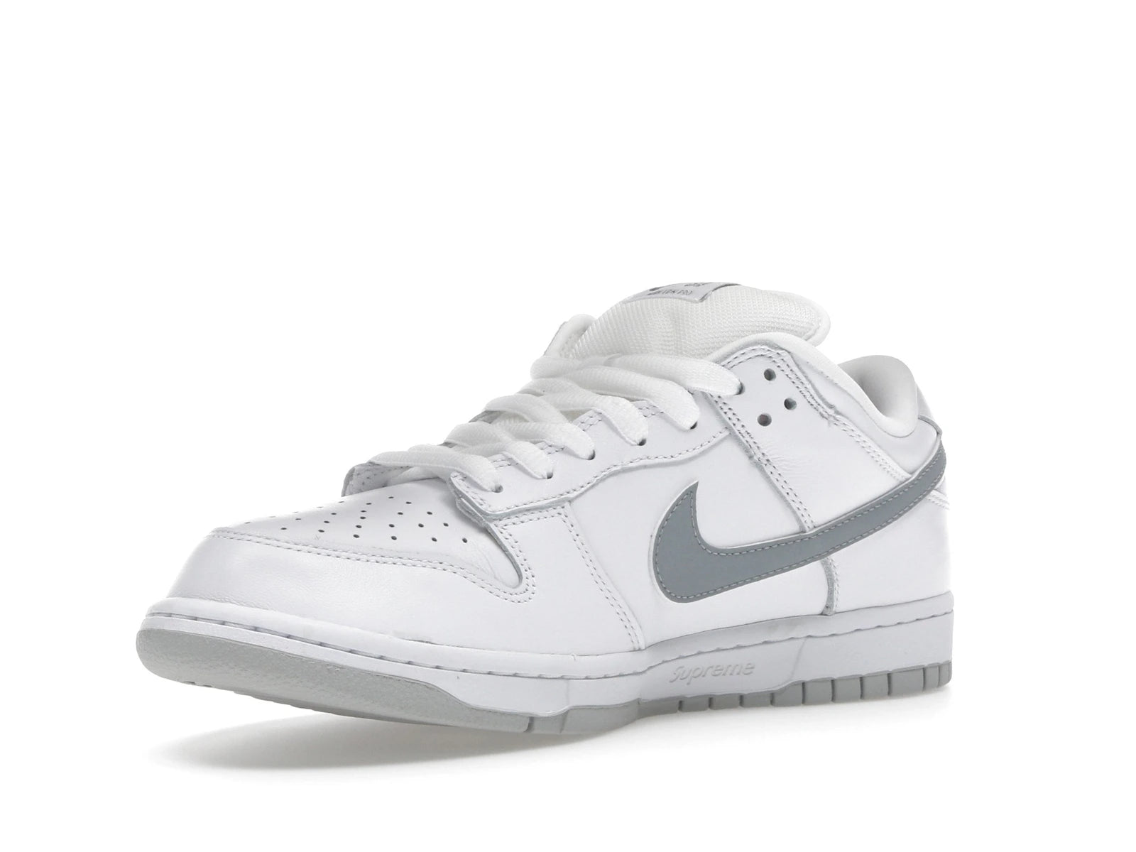 Nike SB Dunk Low Supreme 94 White Metallic Silver - White/Metallic Silver/White - HQ8487-100 - 14
