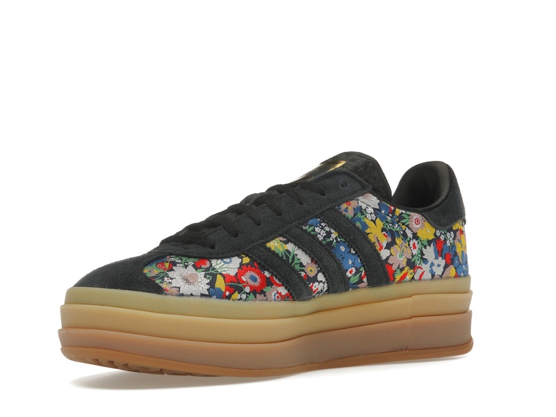 adidas Gazelle Bold Liberty London Floral Embroidery (Women's) - Core Black/Supplier Colour/Gold Metallic - JI2572 - 14