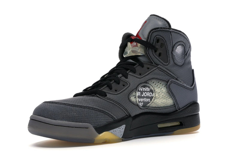 Air Jordan 5 Retro Off White Black - Black/Muslin-Fire Red - CT8480-001 - 14