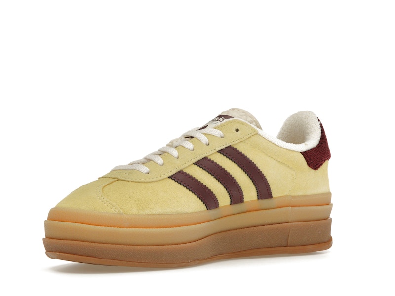 adidas Gazelle Bold Almost Yellow Maroon (Women's) - Almost Yellow/Maroon/Wonder White - IF5937 - 14