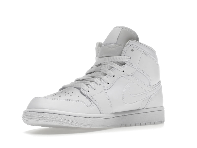 Air Jordan 1 Mid Triple White (2022) - White/White/White - 554724-136 - 14