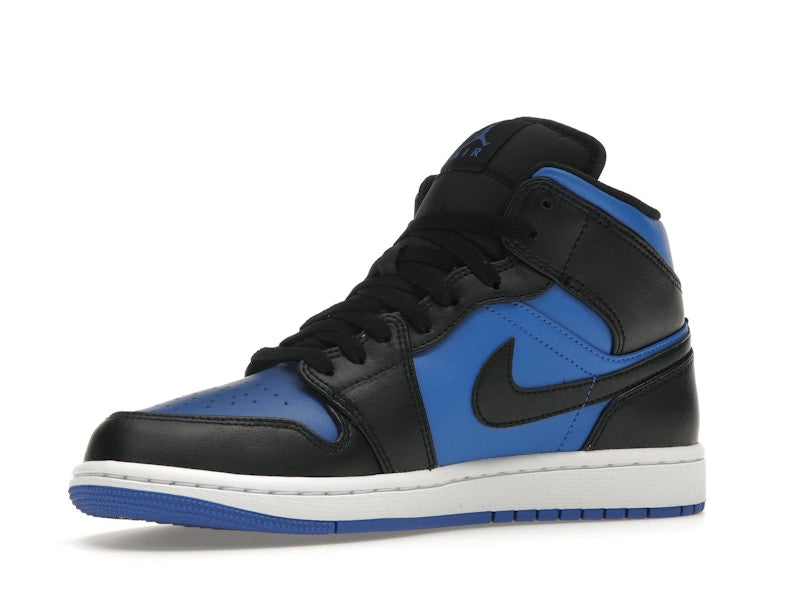 Air Jordan 1 Mid Black Royal Metallic - Black/Black/White/Royal Blue - DQ8426-042 - 15