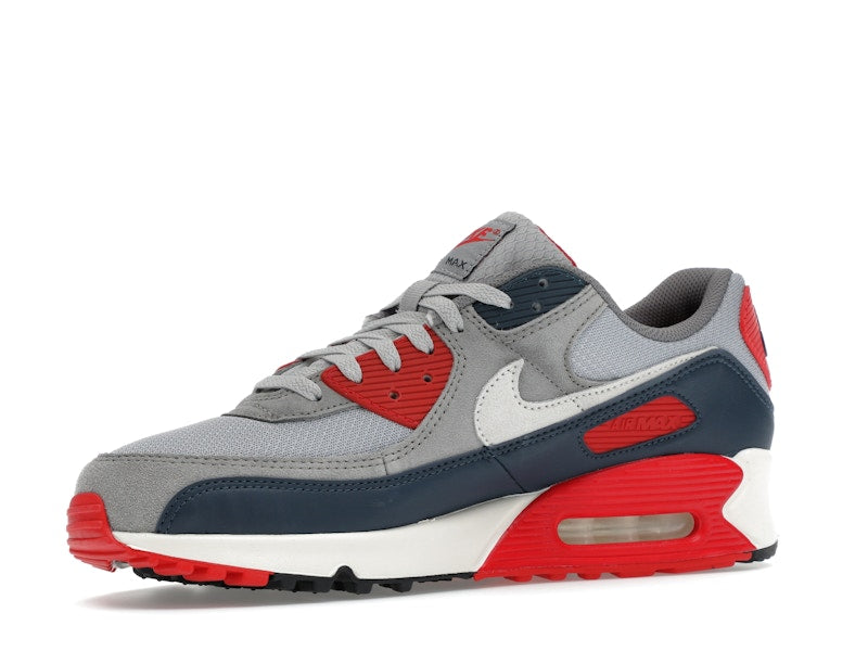 Nike Air Max 90 Usa (2024) - Light Smoke Grey/Phantom Armory/Navy Fire/Red Flat/Pewter Black - DM0029-005 - 15