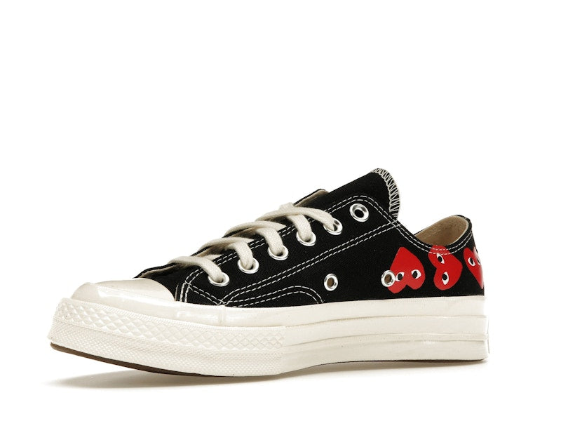 Converse Chuck Taylor All Star 70 Ox Comme des Garcons PLAY Multi-Heart Black - Black/Red/Egret - A08149C/AZ-K126-001-1 - 15