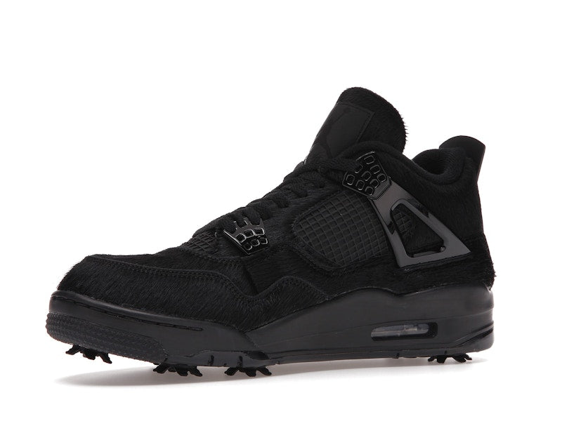 Air Jordan 4 Retro Golf Black Cat Pony Hair - Black/Cement Grey - CU9981-001 - 15