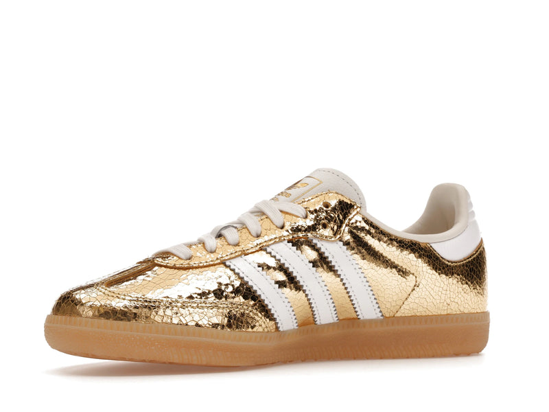 Adidas Samba OG Gold Metallic Cracked Leather - Gold Metallic/White/Core White - KI5719 - 15