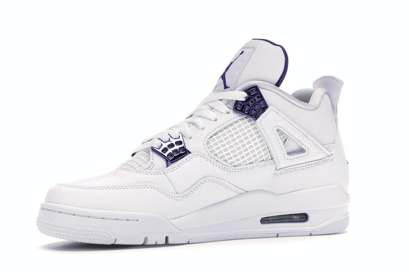 Air Jordan 4 Retro White Court Purple - White/Metallic Silver-Court Purple - CT8527-115 - 15