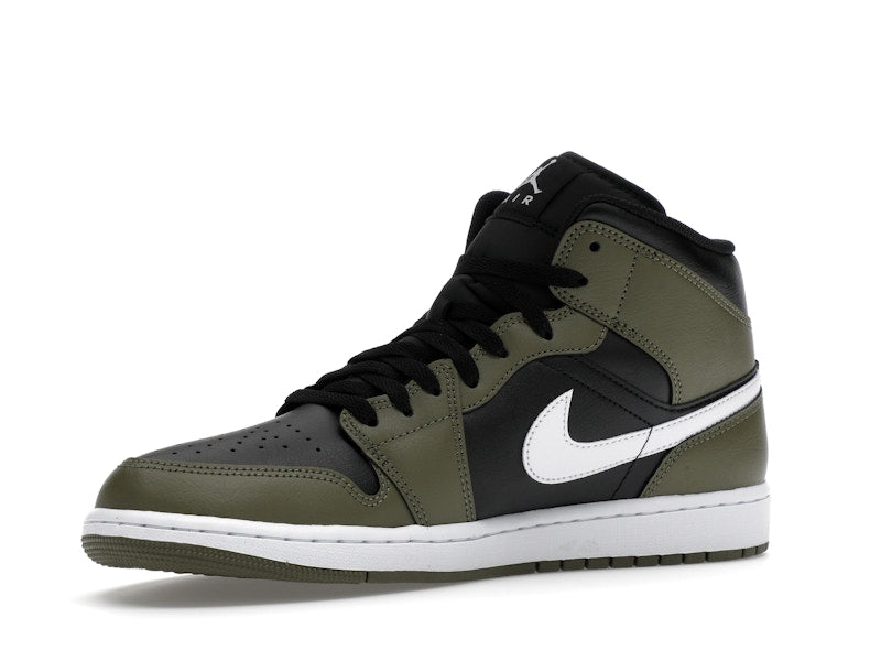 Air Jordan 1 Mid Black White Olive - Black/Medium Olive/Sail/White - DQ8426-092 - 15