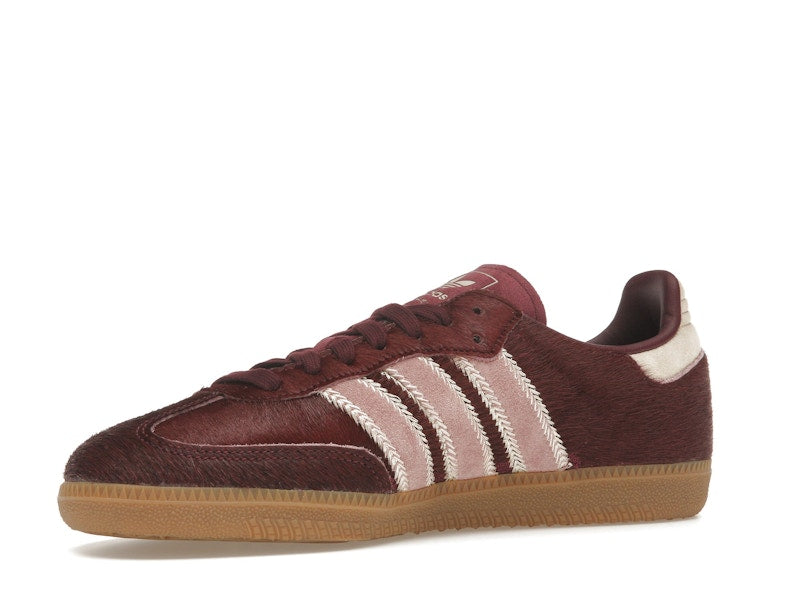 adidas Samba OG Maroon Sand Strata Pony (Women's) - Sand Strata/Maroon/Warm Clay - JP5330 - 15