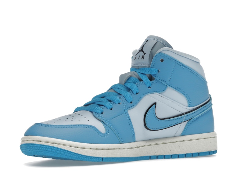 Air Jordan 1 Mid SE Ice Blue (Women's) - Ice Blue/Black/Sail/Dark Powder Blue - DV1302-400 - 15