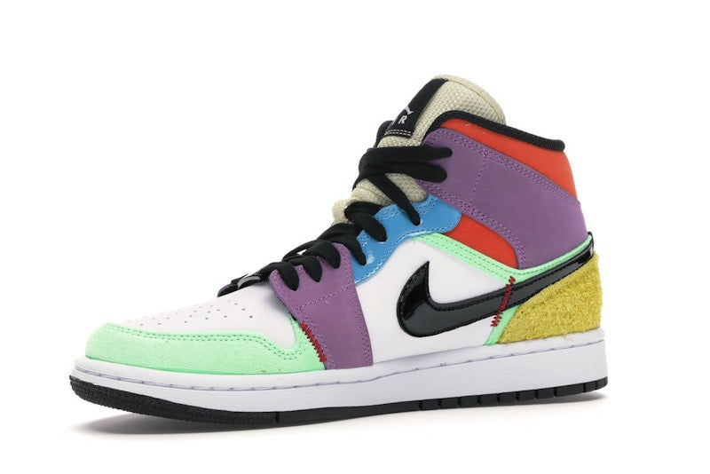 Air Jordan 1 Mid SE Multi Color (W) - White/Black-Lightbulb-Team Orange - CW1140-100 - 15