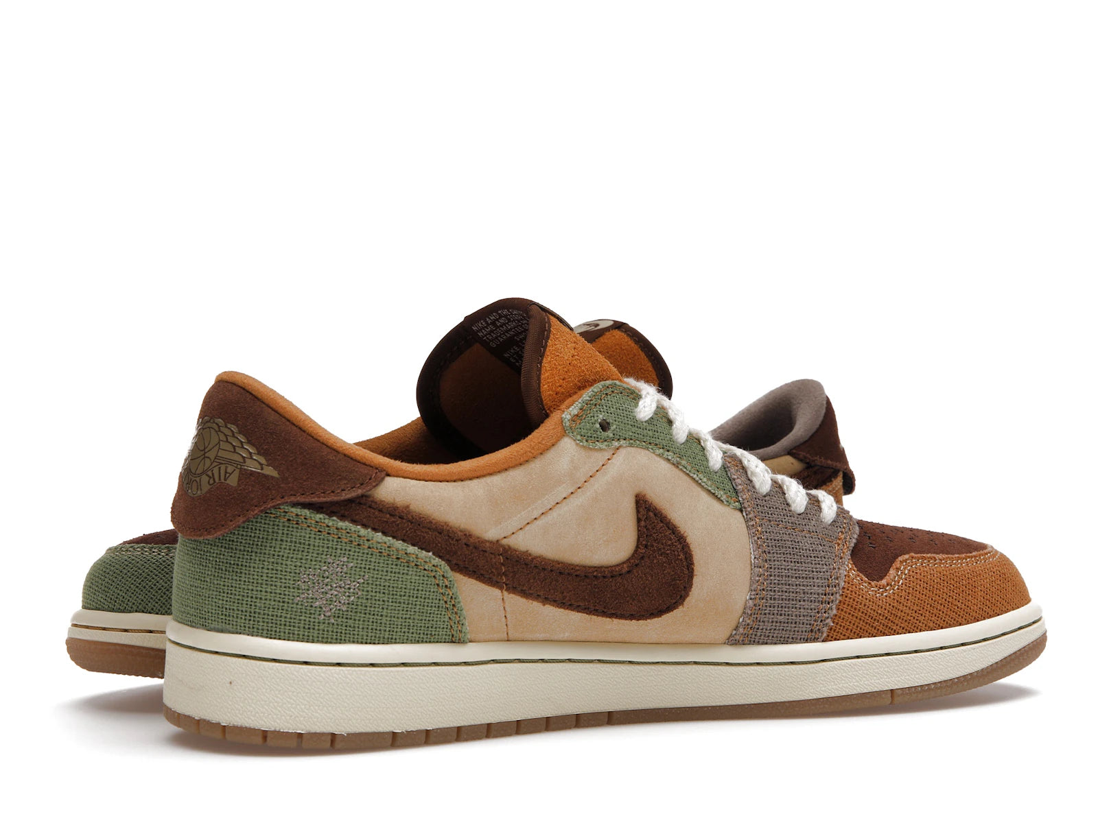 Air Jordan 1 Retro Low OG Zion Williamson Voodoo - Flax/Muslin-Fauna Brown-Oil Green-Sesame-Moon Fossil - DZ7292-200 - 15