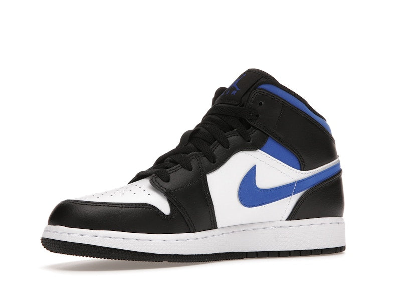 Air Jordan 1 Mid White Black Royal (GS) - White/Racer Blue-Black - 554725-140 - 15