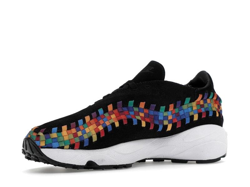 Nike Air Footscape Woven Black Rainbow (Women's) - Black/White/Black - FB1959-002 - 15