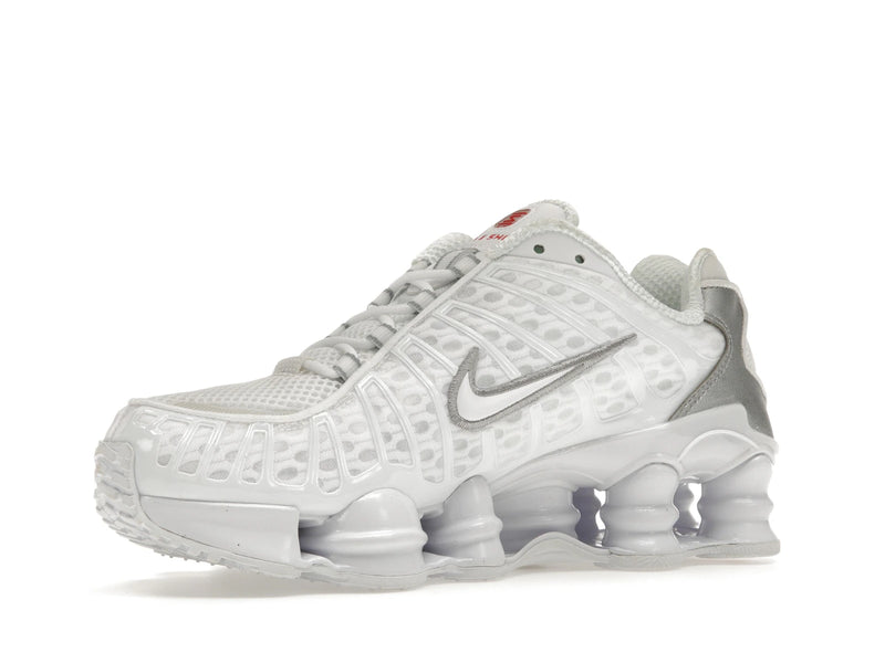 Nike Shox Tl White Metallic Silver (W) - White/Metallic Silver-Max Orange-White - AR3566-100 - 15