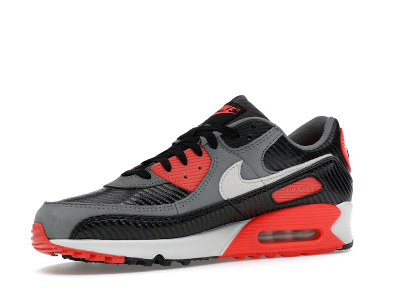 Nike Air Max 90 Premium Carbon Fiber Infrared - Black/Cool Grey/Bright Crimson/Photon Dust - HM9432-001 - 15