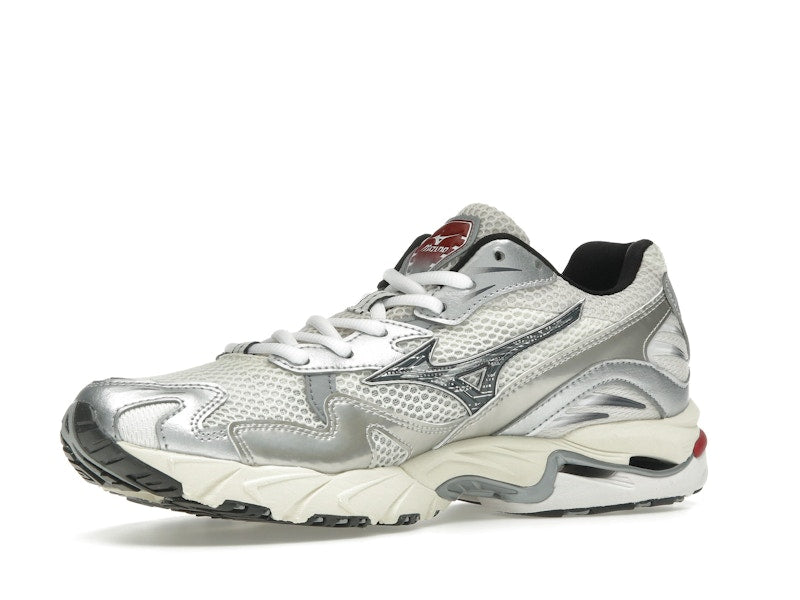 Mizuno Wave Rider 10 White Black Rythmic Red - vue 16