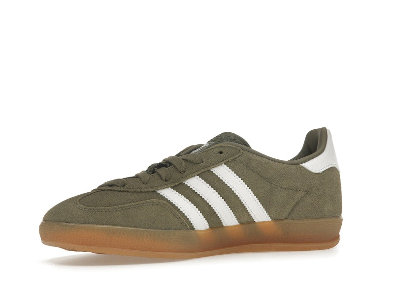 adidas Gazelle Indoor Olive Strata Cloud White Gum - Olive Strata/Cloud White/Gold Metallic - JQ0174 - 15