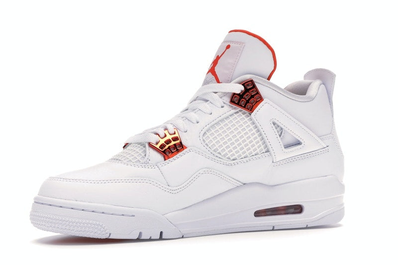 Air Jordan 4 Retro Metallic Orange - White/Metallic Silver-Team Orange - CT8527-118 - 15