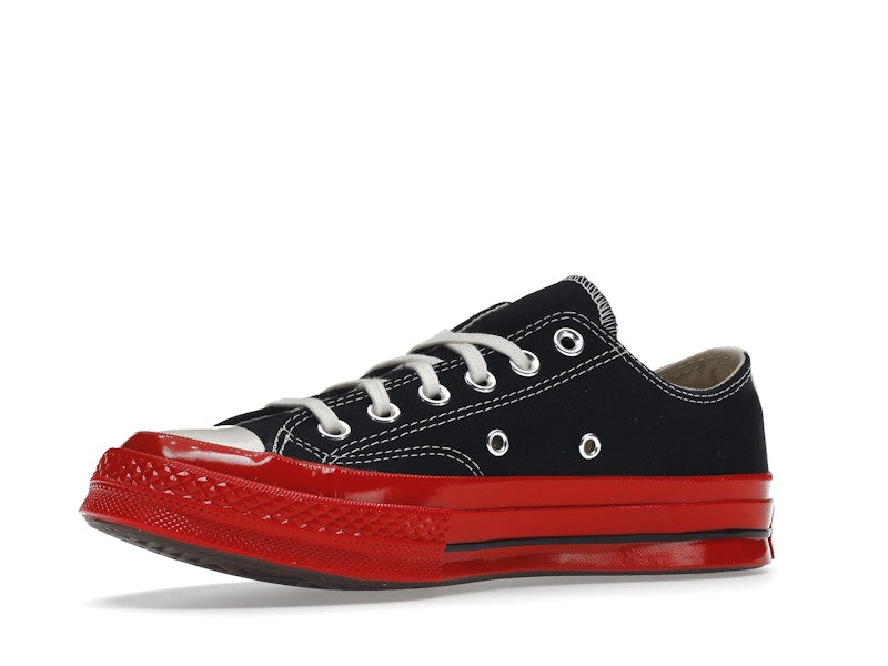 Converse Chuck Taylor All Star 70 Ox Comme des Garcons PLAY Black Red Midsole - Black/Red/Egret - A01795C - 15