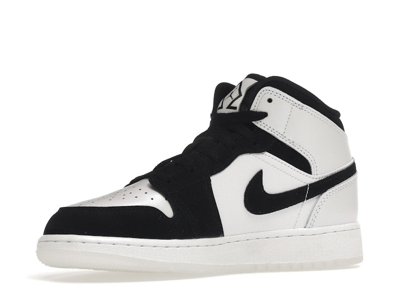 Air Jordan 1 Mid Diamond Shorts (GS) - White/Multi-Color/Black - DN4321-100 - 15
