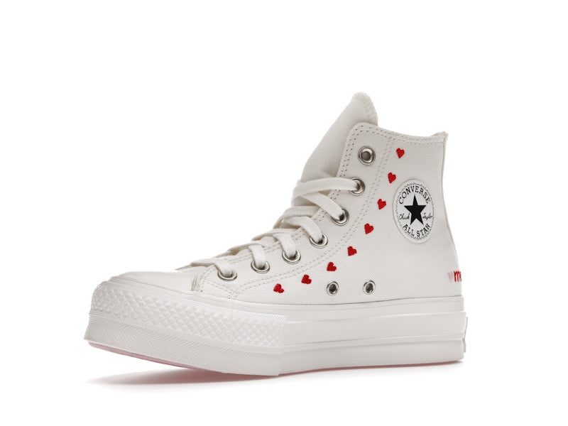 Converse Chuck Taylor All Star Lift Hi White Red (Women's) - vue 16