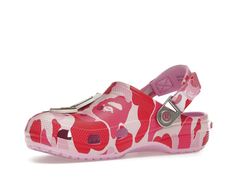 Crocs Classic Clog A Bathing Ape Bape Abc Camo Pink - vue 15