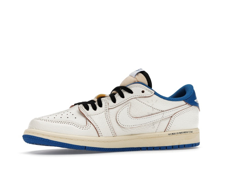 Air Jordan 1 Retro Low OG SP Fragment X Travis Scott Sail Military Blue (Enfant) - Sail/Black/Muslin/Military Blue - DO5442-104 - 16