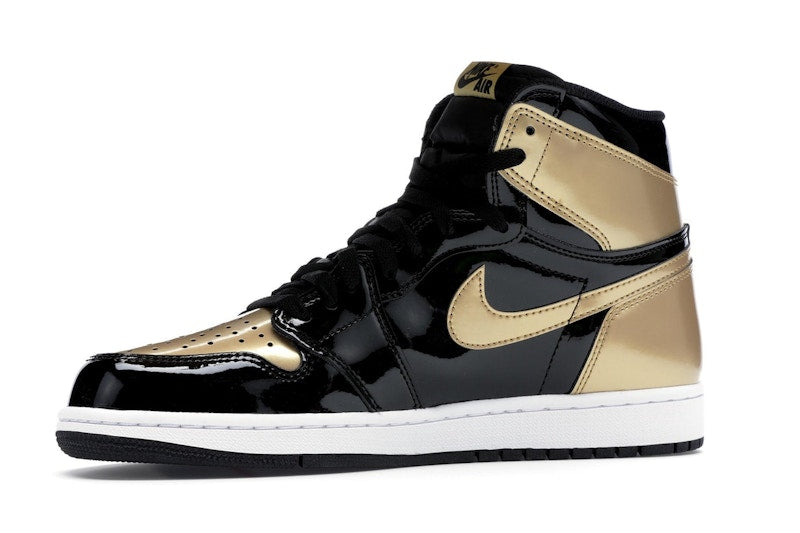 Air Jordan 1 Retro High Patent Gold Toe - Black/Metallic Gold-Summit White - 861428-007 - 16
