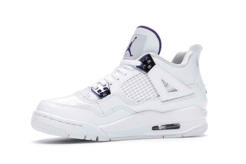 Air Jordan 4 Retro Metallic Purple (GS) - White/Court Purple-Metallic Silver - 408452-115 - 16