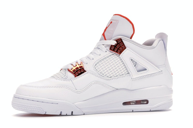 Air Jordan 4 Retro Metallic Orange - White/Metallic Silver-Team Orange - CT8527-118 - 16