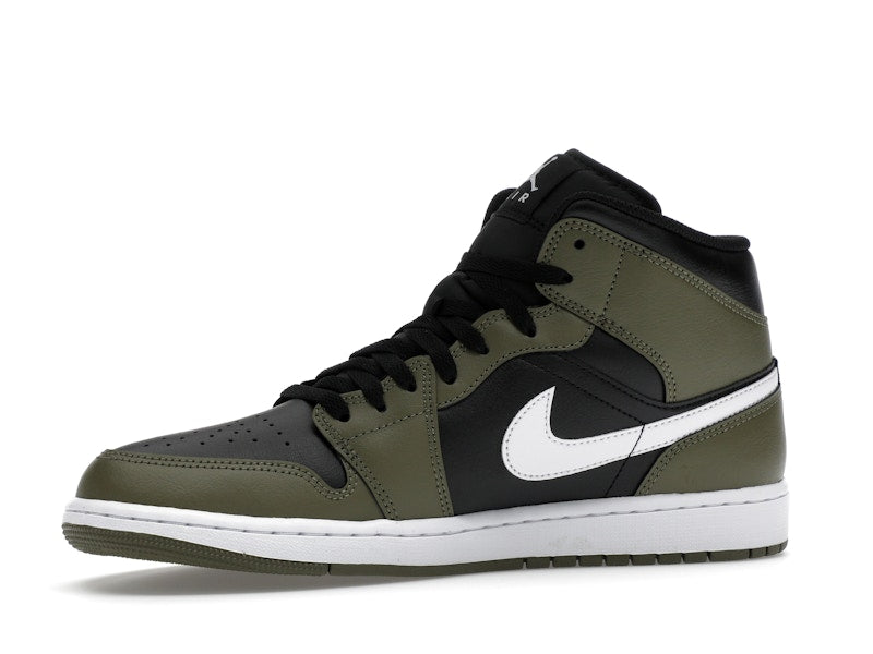 Air Jordan 1 Mid Black White Olive - Black/Medium Olive/Sail/White - DQ8426-092 - 16