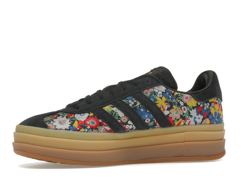 adidas Gazelle Bold Liberty London Floral Embroidery (Women's) - Core Black/Supplier Colour/Gold Metallic - JI2572 - 16