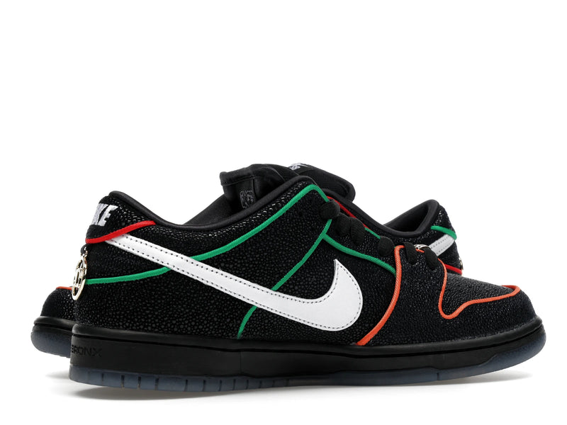 Nike SB Dunk Low Bronx Girls Skate - Black/White/Challenge Red/Total Orange/Lucky Green/Smoke Grey - HV1664-001 - 16