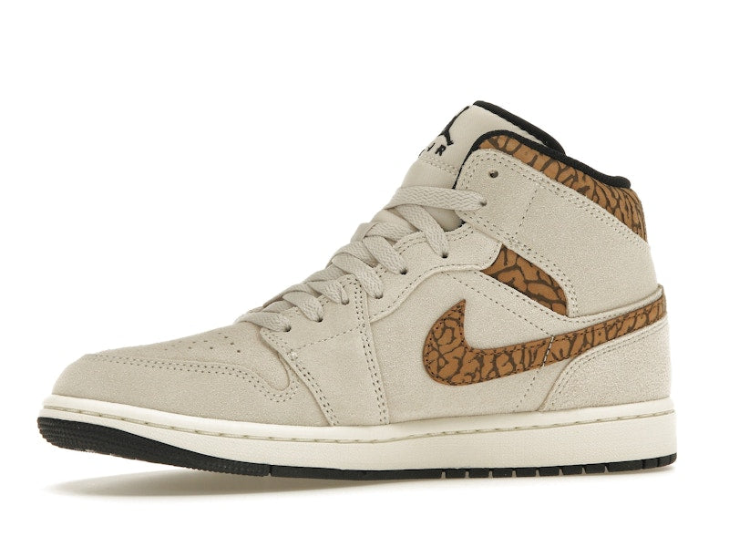 Air Jordan 1 Mid SE Brown Elephant - Light Orewood Brown/White/Light British Tan/Metallic Gold - DZ4129-102 - 16