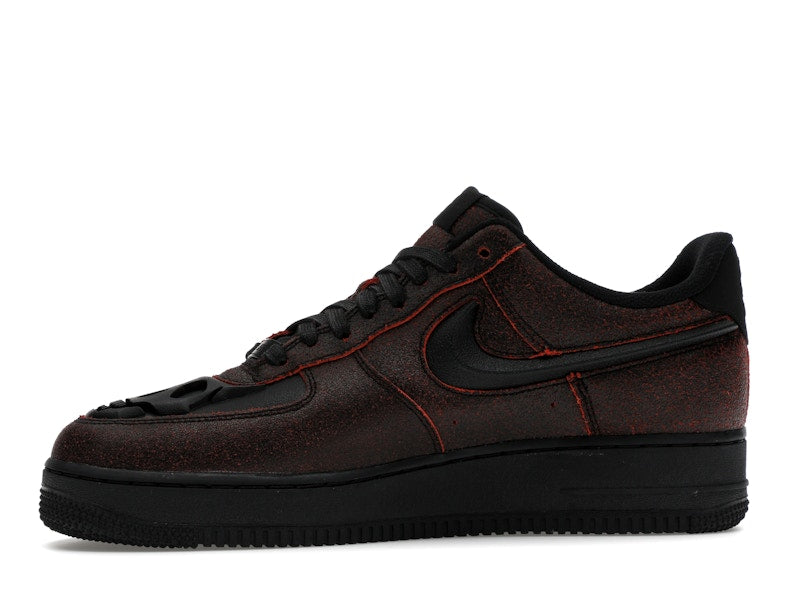 Nike Air Force 1 Low Retro QS Halloween Skull - Black/Black/Crimson - HV2016-001 - 17