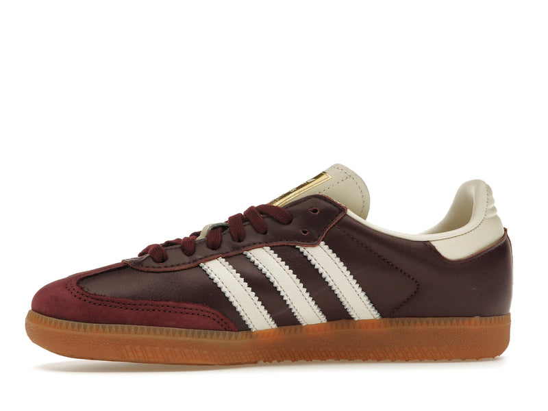 Adidas Samba OG Maroon Gold Metallic - Maroon/Cream White/Gold Metallic - ID0477 - 17
