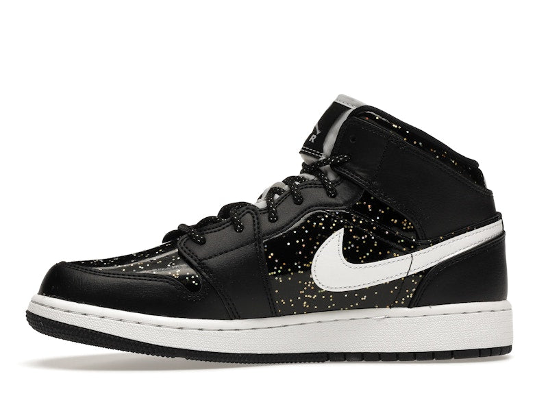 Air Jordan 1 Mid Black Speckle (GS) - Black/White - AV5174-001 - 17