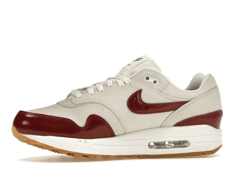 Nike Air Max 1 LX Team Red (Women's) - Sail/Sail/Gum Light Brown/Team Red - FJ3169-100 - 17
