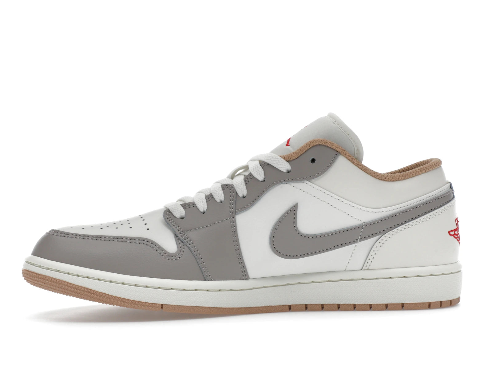Air Jordan 1 Low Sail College Grey Rattan - Sail/College Grey/Hemp/Fire Red - 553558-169 - 17