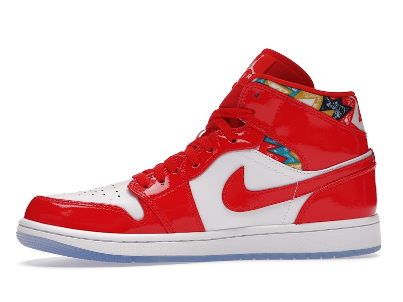 Jordan 1 Mid Barcelona Sweater Red Patent - widok 18