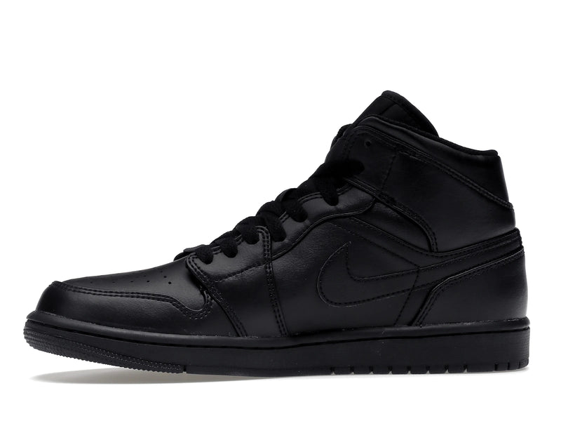 Air Jordan 1 Mid Triple Black (2022) - Black/Black/Black - 554724-093 - 17