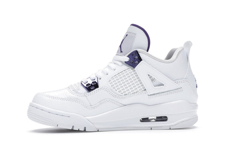 Air Jordan 4 Retro Metallic Purple (GS) - White/Court Purple-Metallic Silver - 408452-115 - 17