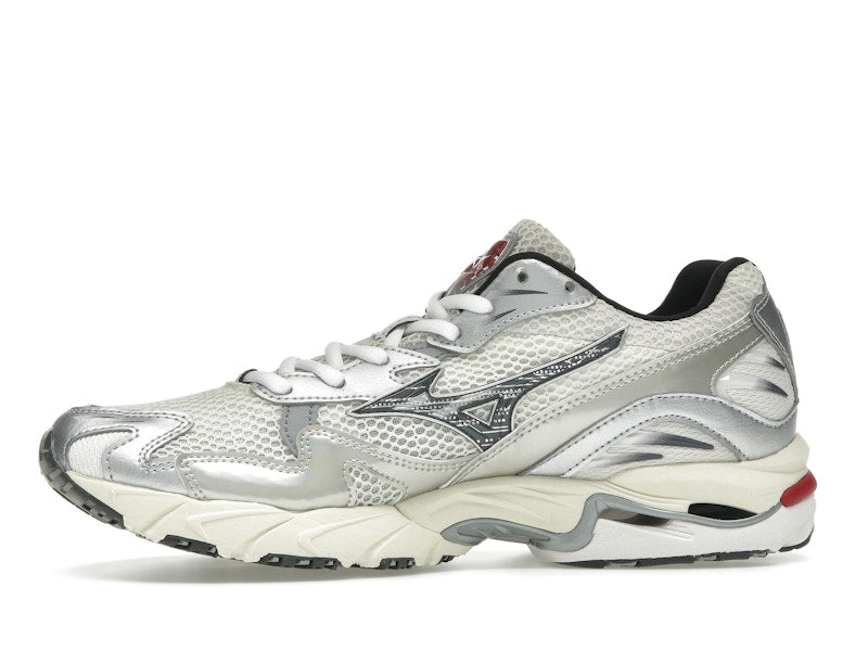 Mizuno Wave Rider 10 White Black Rythmic Red - vue 18